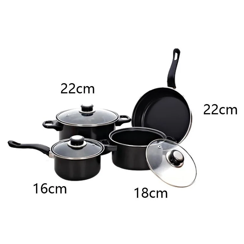 13Pcs Non-stick Coated Kitchen Cooking Tools Kitchenware Frying Pans Soup pot Frying Pan Cookware Sets