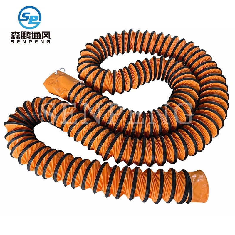 Wear and Tear Proof PVC Spiral Air Duct Hose Pipe for Factory Construction Site Waste Gas Exhausting