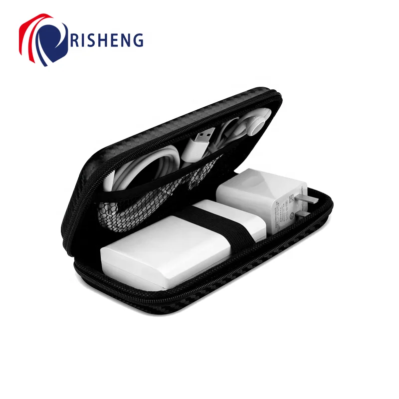 Shockproof Carrying Hard Protective Resistant Small Electronics Organizer EVA Power Bank Cable Charger Case with Travel