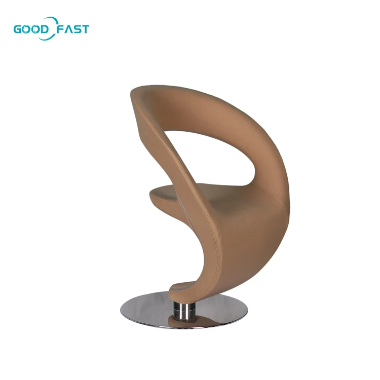 Modern Armrest Commercial Office Furniture Fabric Lounge Chair Upholstered Fashionable Office PVC Leisure Chair with Metal Legs