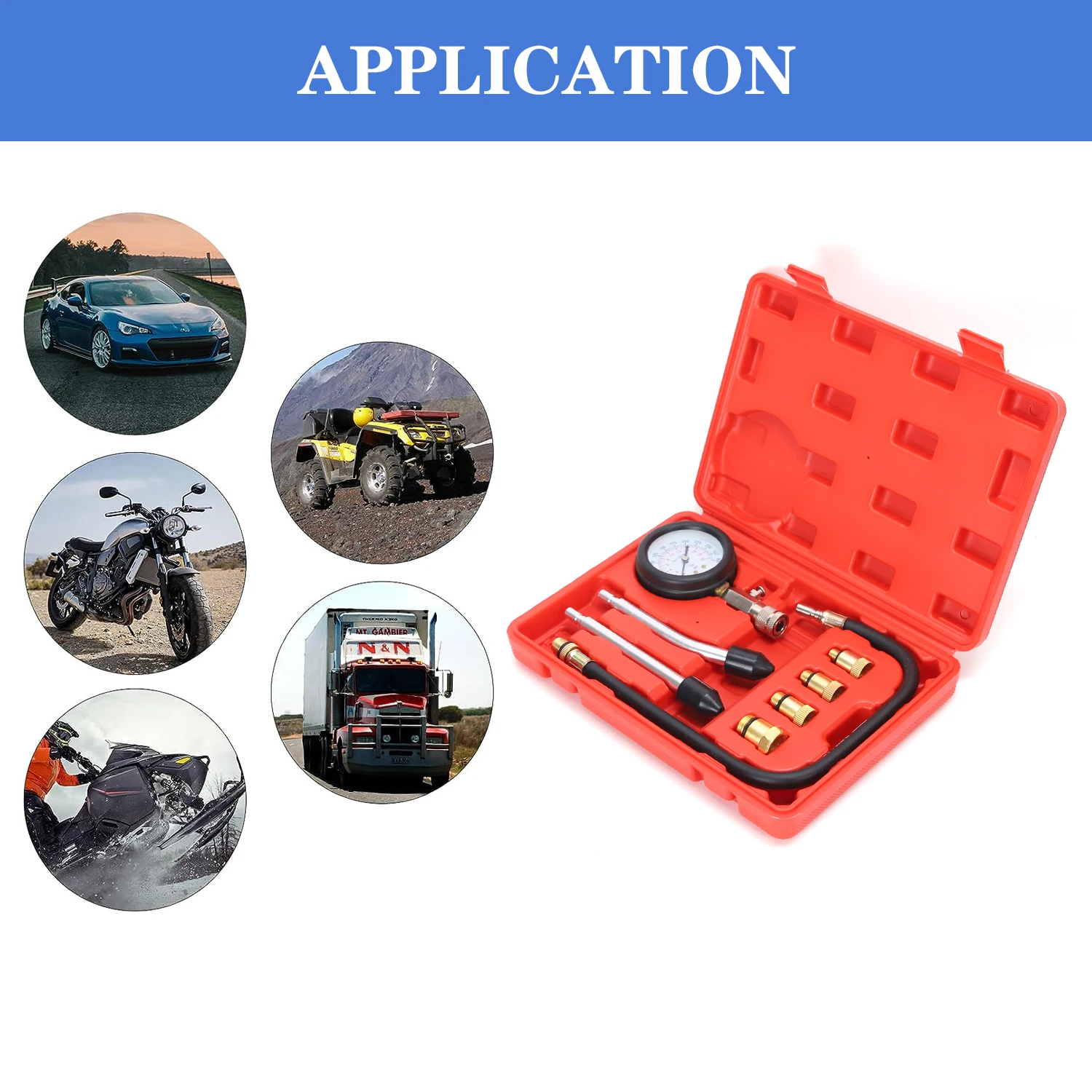 Engine Compression Tester Engine Cylinder Pressure Gauge Tester For Petrol Gas Engine