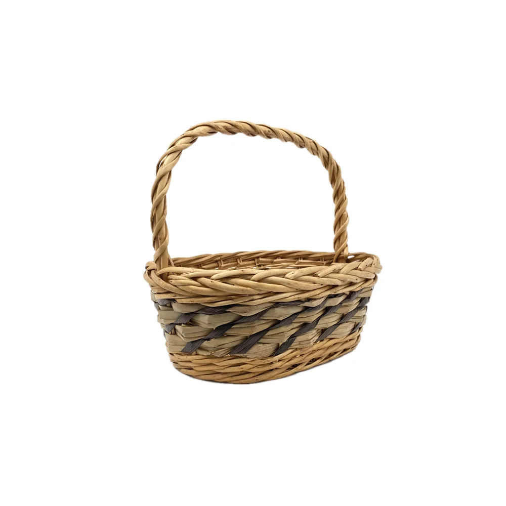 Cheap willow wicker Flower/Fruit Natural colour shopper wicker  woven gift basket