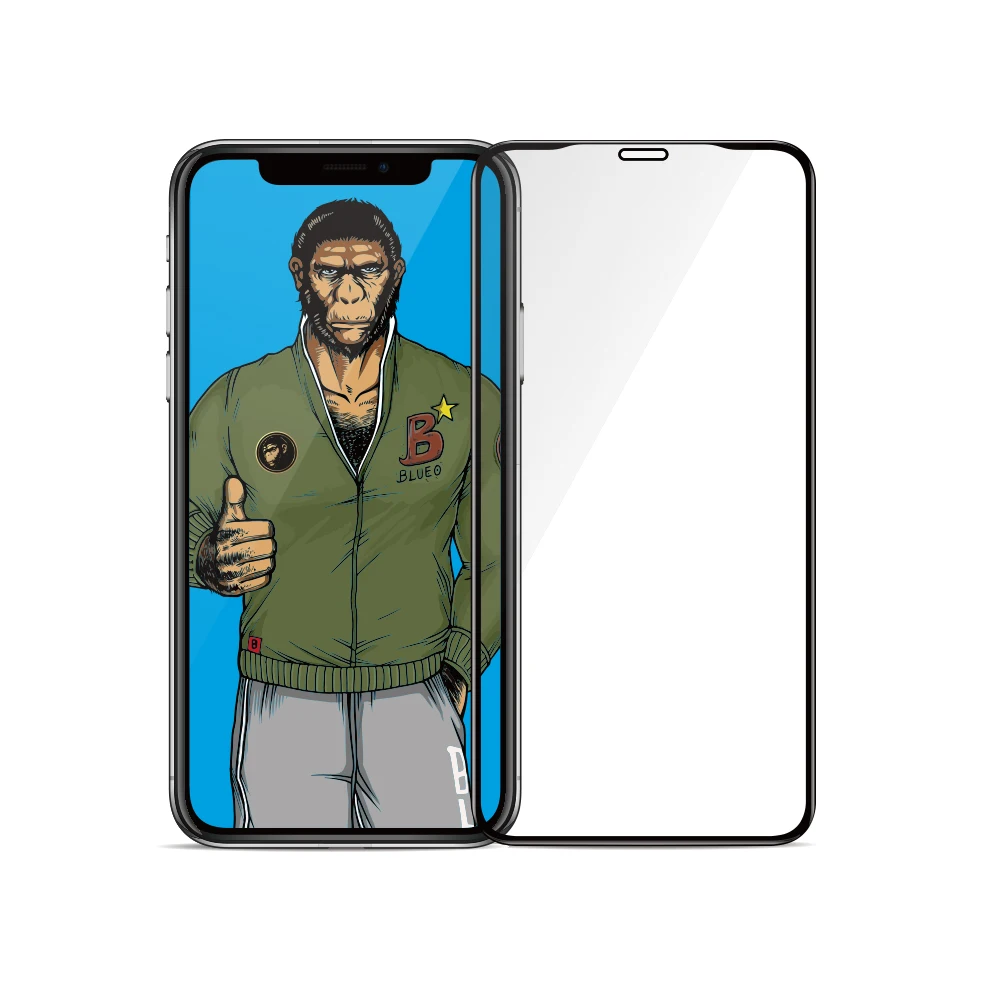 Blueo 2.5D 9h tempered glass screen protector for apple iphone 13 pro max phone silk border screen film for iphone 12 mini