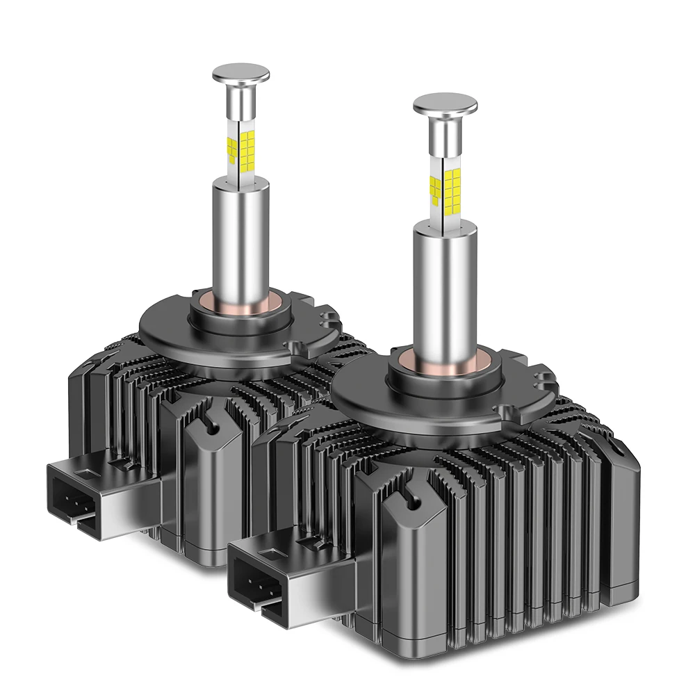Brightest D1S D1RLED Headlight Bulbs 150w 25000lm High and Low Beam Xenon HID Replacement Lights
