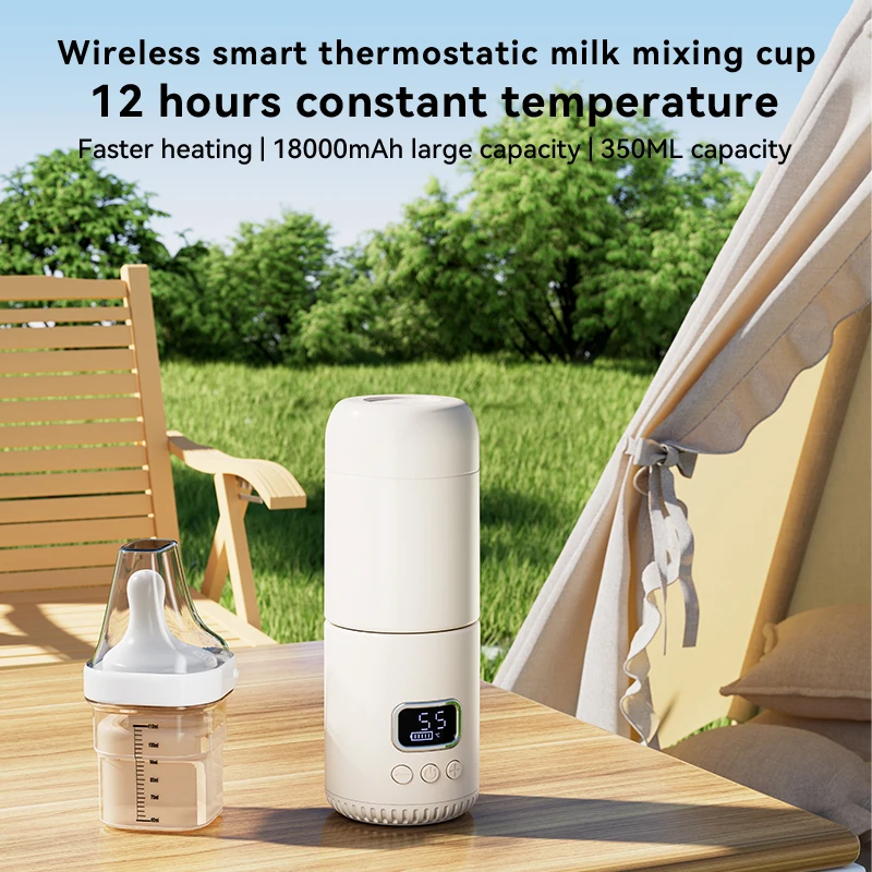 Portable Constant temperature water glass Rechargeable 10000mAh baby feeding bottle water warmer rechargeable milk warmer