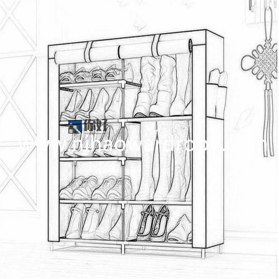 Shoe Racks Front Shoe Racks Side Open Rectangular Metal Stackable Storage Shoe Rack Box