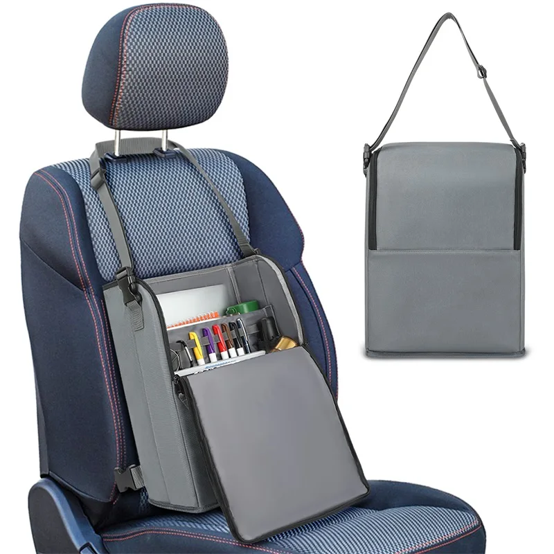Customize Car Front Seat Organizer Hanging Passenger Seat Storage Bag For Office Kids Supply