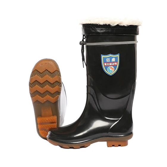 Manufacturers Promote Thickened Warm Cotton Lining Wear-Resistant Pvc Rain Water Boots Gumboot for Rain