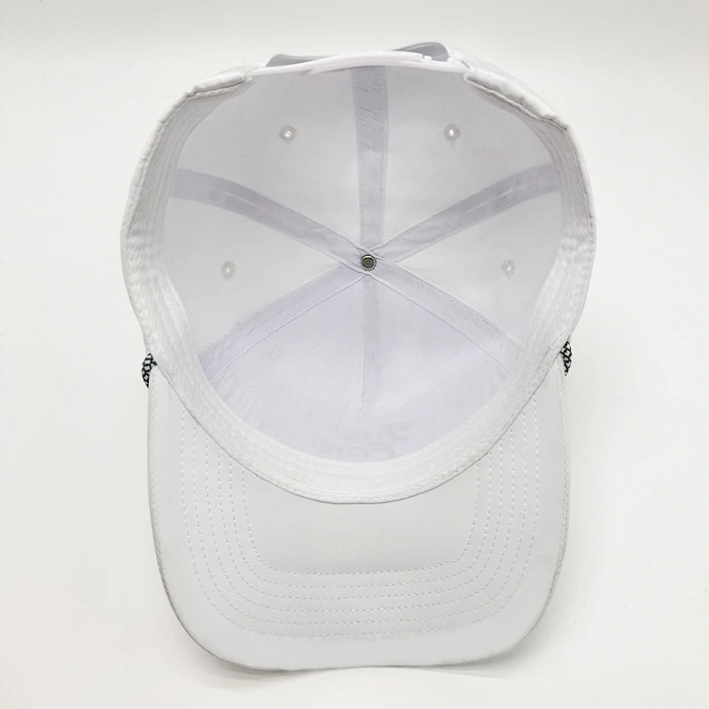 Custom Logo Waterproof Sport Golf Rope Hat Laser Hole Melin Perforated Hats 5 Panel Gorras Baseball Caps For Man