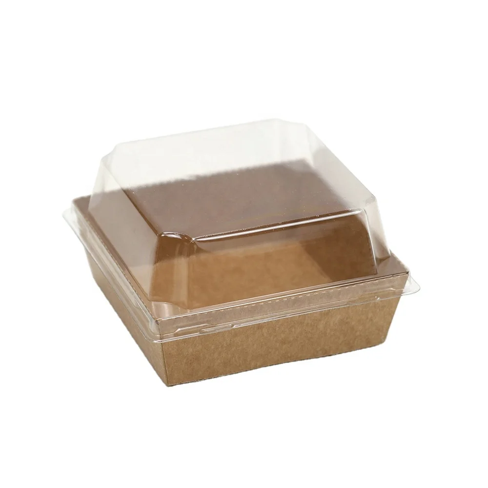 Disposable Pastry Dessert Tiramisu Cake Sandwich Sushi Packaging Catering Kraft Paper Box Food Container Rigid Boxes Guangdong