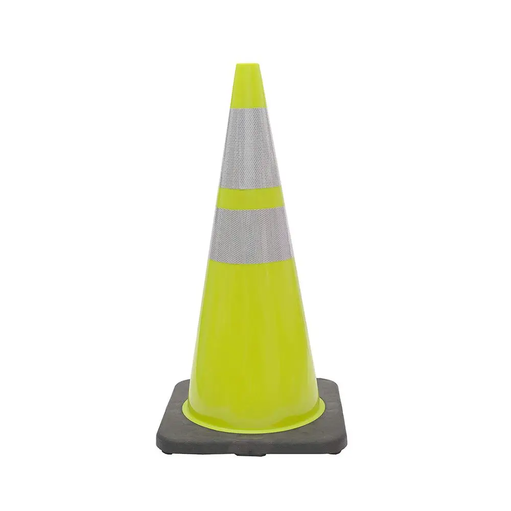 Дорожные конусы EONBON из ПВХ с высокой черной основой, 28 дюймов