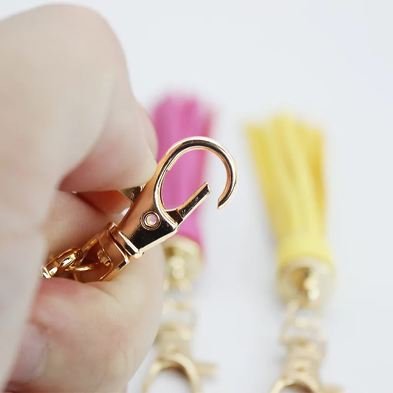 Stock Pu Tassel Key chain Leather Tassel Bag Keychain Accessories