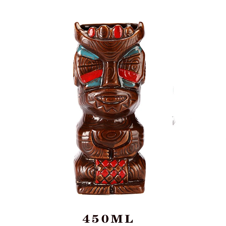 Customized Colored Tiki Mugs Cocktail Cups Ceramic Porcelain Cup