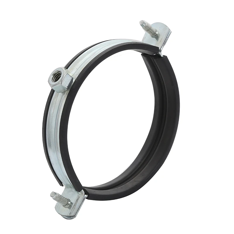 hot sell Reinforced Rib heavy duty Pipe Clamp with rubber for pipeline