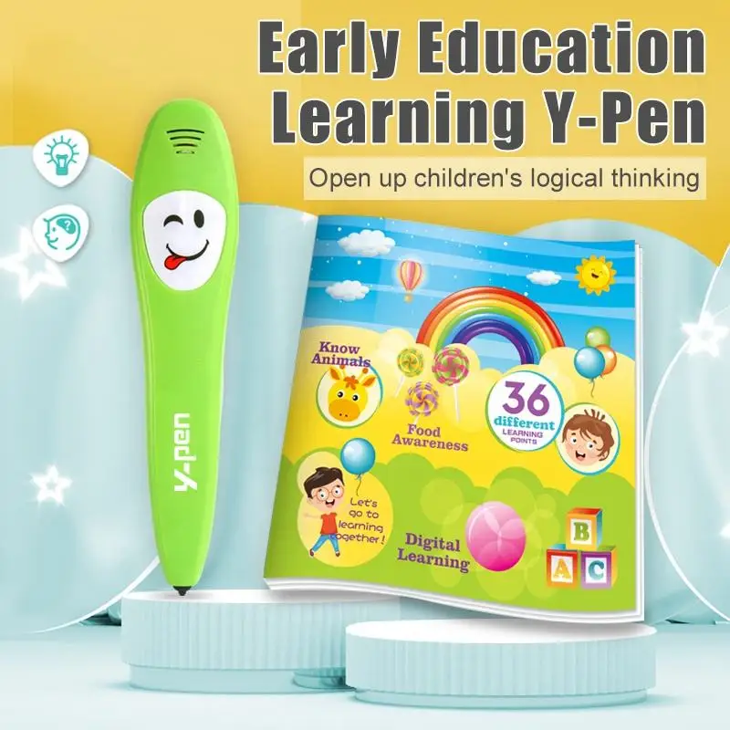 Kids Smart Digital Talking Pen Learning Machine for Kids Talking Toy English Logic Judgment Sound Reading Y-pen