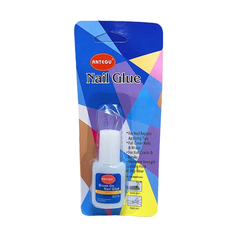 10g/bottle Strong Nail Glue with Brush Fast Drying For Nails tips Glue Sticky Nail Art Decorations