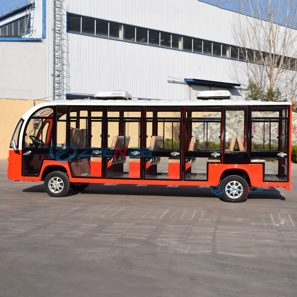 New Energy Low Speed School Bus Electric Sightseeing Reception Car City Sightseeing Shuttle Bus for Sale