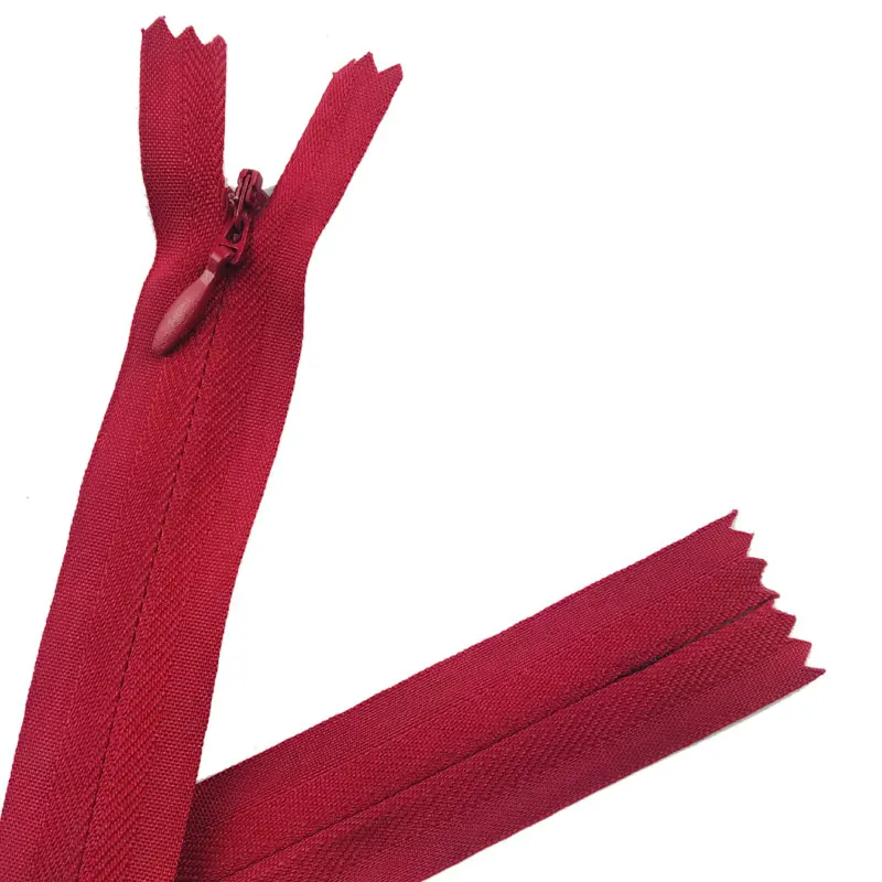 Custom color 3# close end nylon invisible