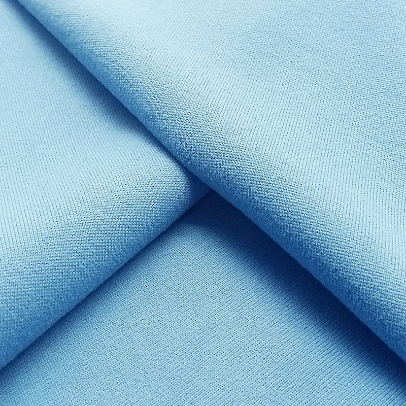 Wholesale Solid Color Cotton Lycra Fabric Custom Plain Dyed Cotton Jersey Fabric for Underwear Home Textile for Clothing