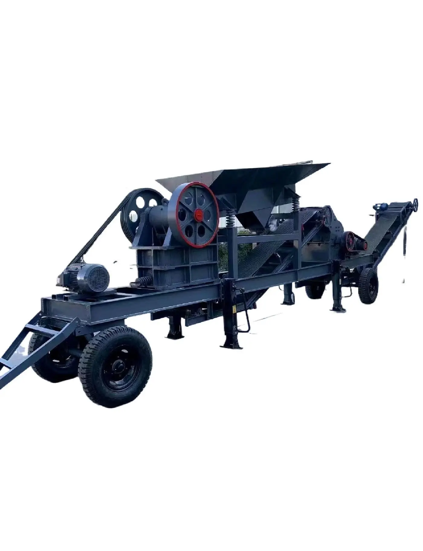 Complete set of portable rock crushers for wheeled mobile crushers