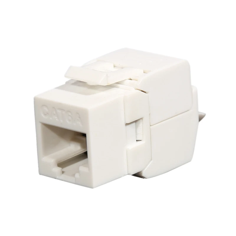 Toolless Module Cat6A UTP Keystone Jack 180 Degree UTP Keystone Jack Rj45 Network Module