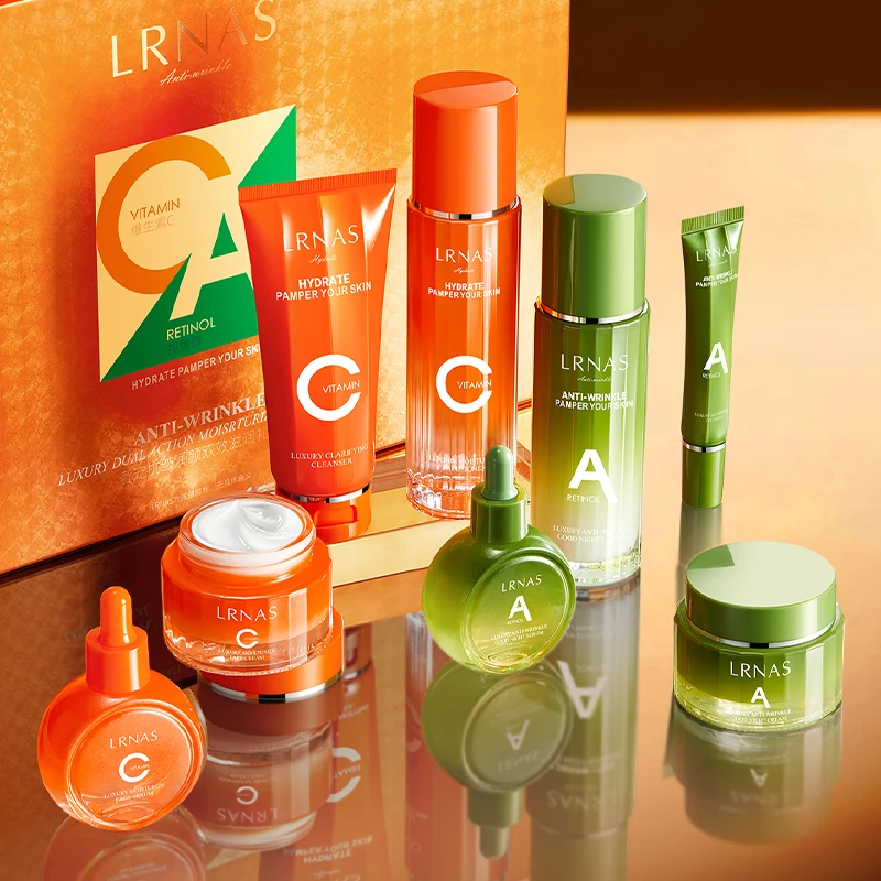 LRNAS Private Label Anti-Wrinkle Korea Skin Care Set Moisturizing Whitening Cream Women Luxury Beauty Face Care Products Sets