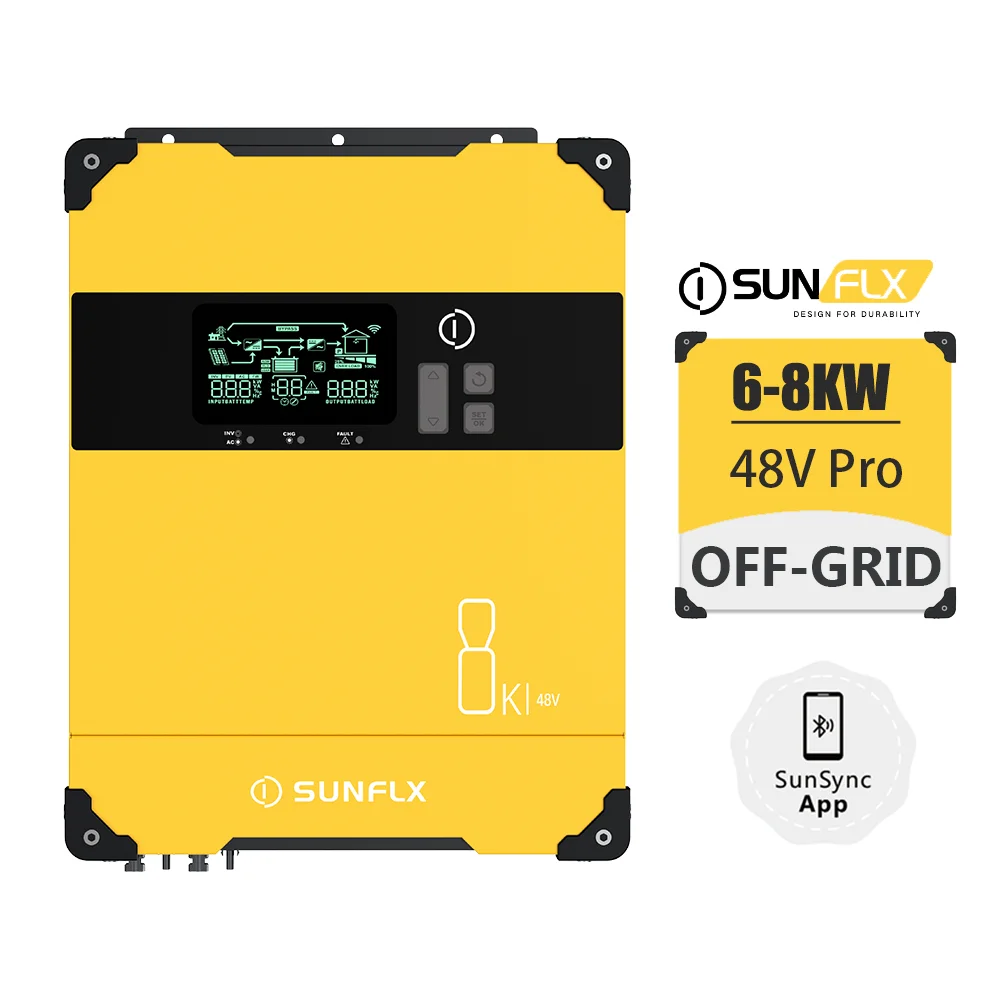 Sunflx Parallel Capacity 48v 3600w 6000W8 000w Off-Grid Storage Inverter with Mppt Controller 6kva 8Kw Inverters Converters