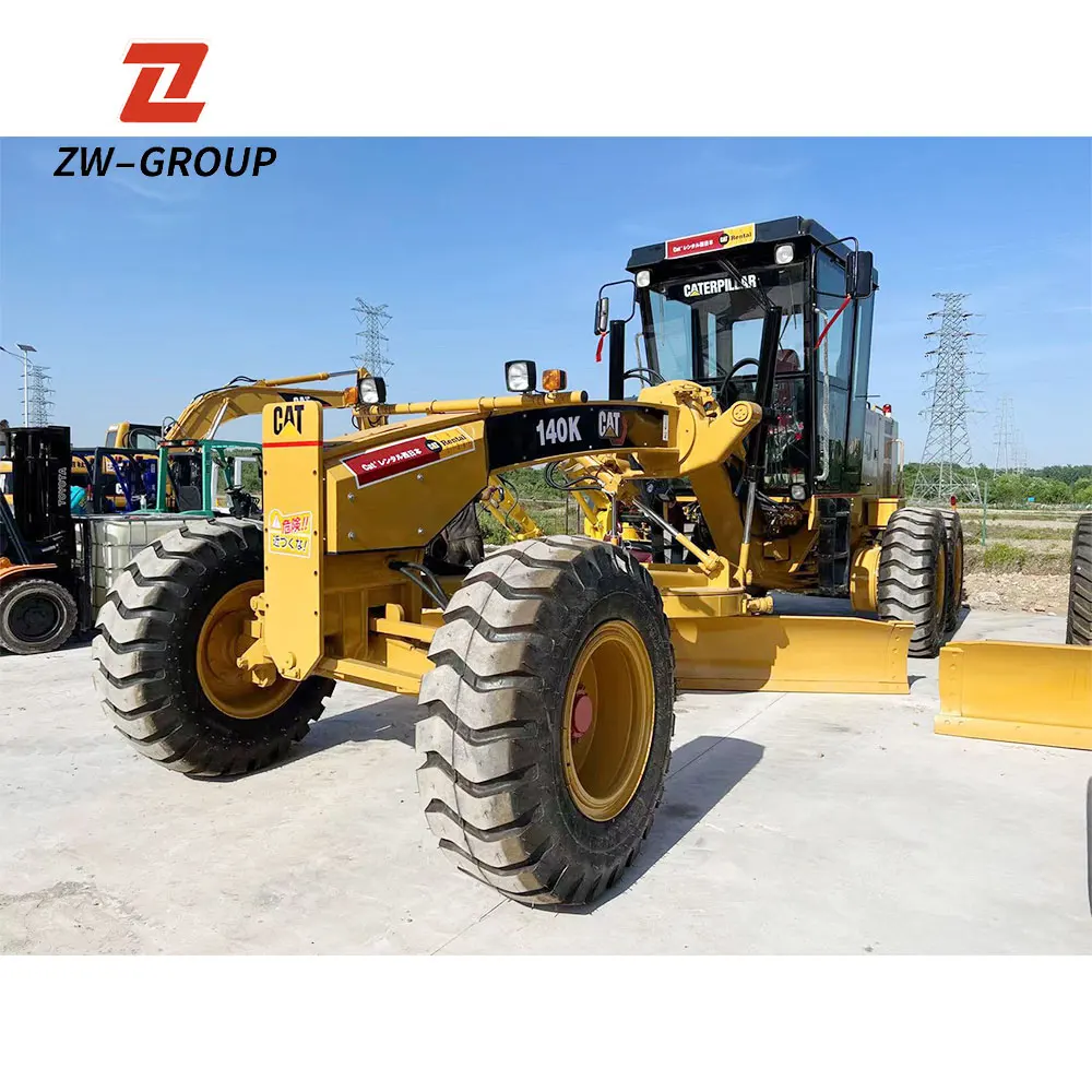 Used Caterpillar 140H 140G Motor Grader Original construction equipment CAT 140K Motor Grader