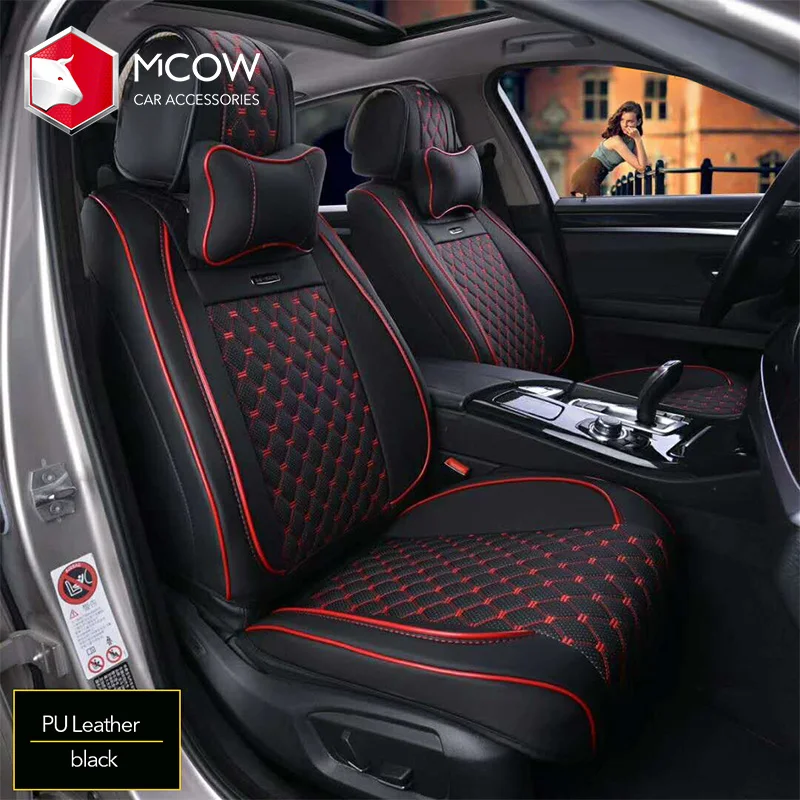 
Mcow Hot Sell In Amazon PU Leather Removable Car Seat Cover Fit For All Car Type 