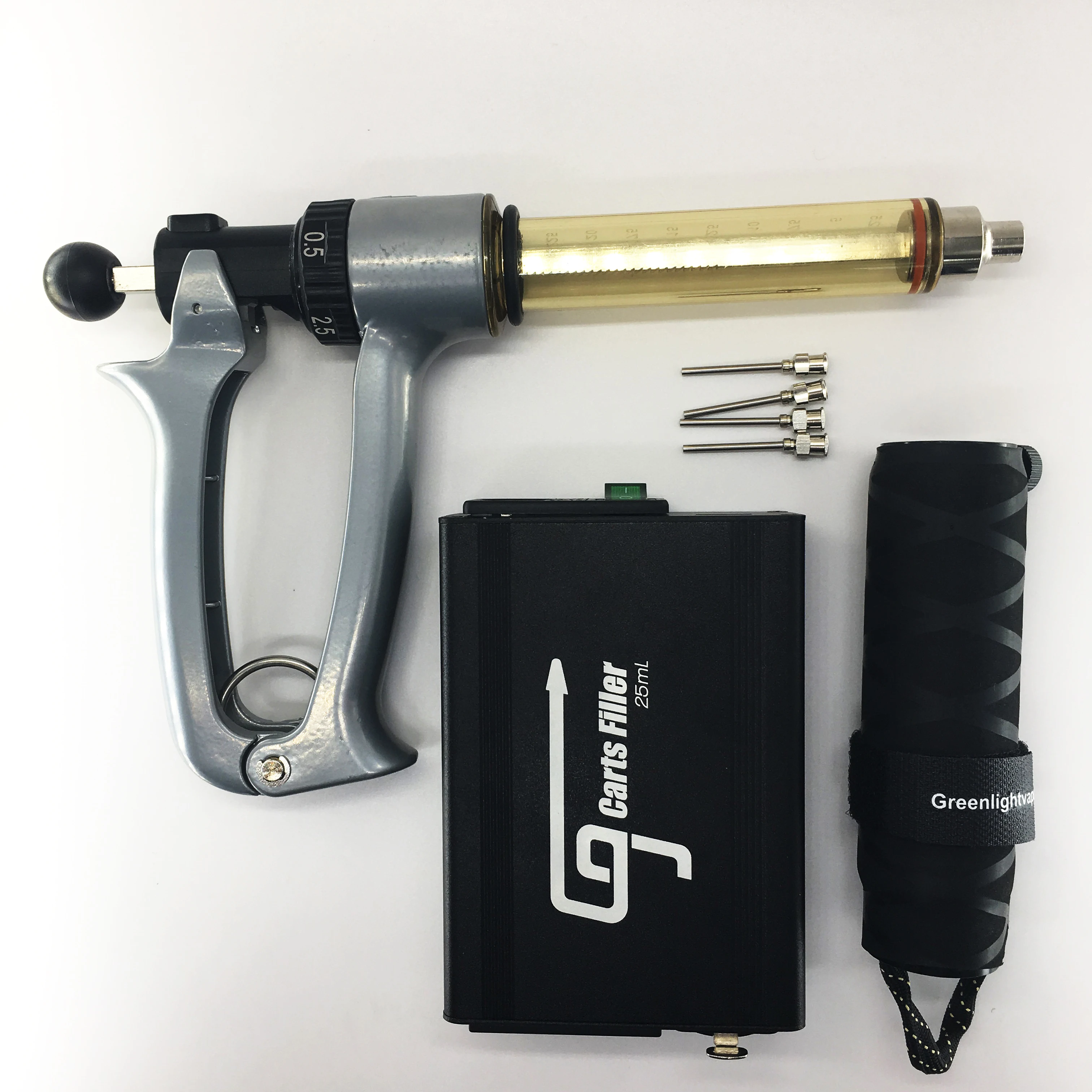 
E Cig CBD Oil Vape Cart Filler Machine 0.5ml 0.8ml 1ml Cartridges Distillate Oil Filling Gun 