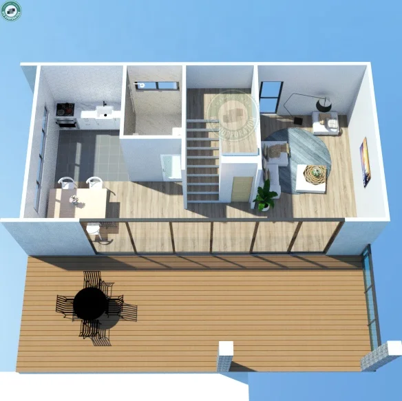 Luxury Prefabricated Modular Container Villa Residence Container Structure Light Weight Concrete Panel House in Saint Martin