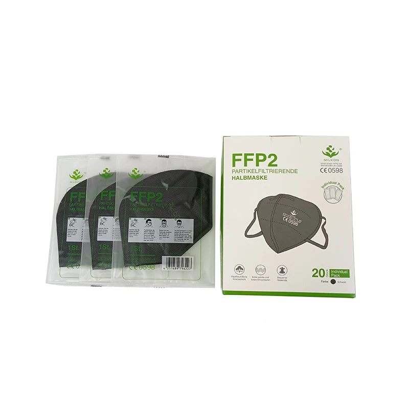 High quality black CE logo 3d ffp2 nr face masks ffp2-mask en149 europe stock
