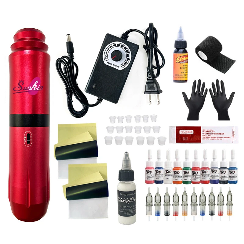 Hot Selling Professional Electrical Tattoo Pen Machine Rotary Tattoo Machine Full Kit