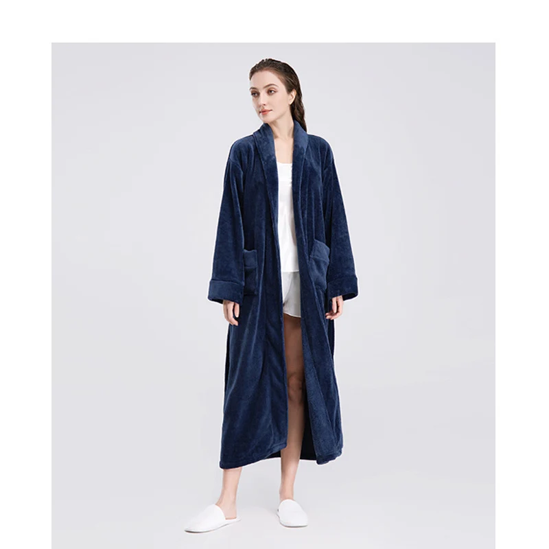 Besteasy Hotel Fashion hot selling thickened water absorptive quick drying luxury Hotel Spa winter microfiber adult bathrobe
