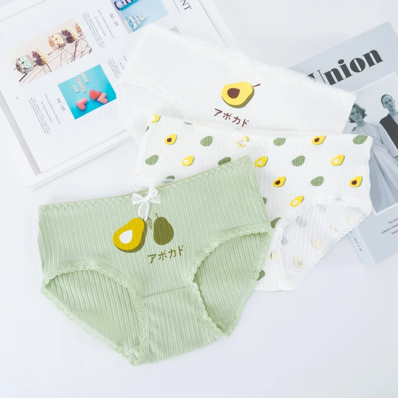 Классические Симпатичные трусики для молодых девушек с клубничным авокадо фруктами