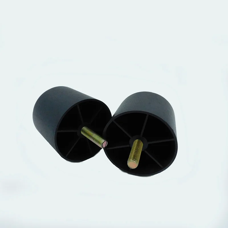 Простота установки, 2,4 дюйма, круглые короткие ножки для мебели, пластиковые ПВХ винтовые ножки мебели, кожаный большой диван, набор ножек