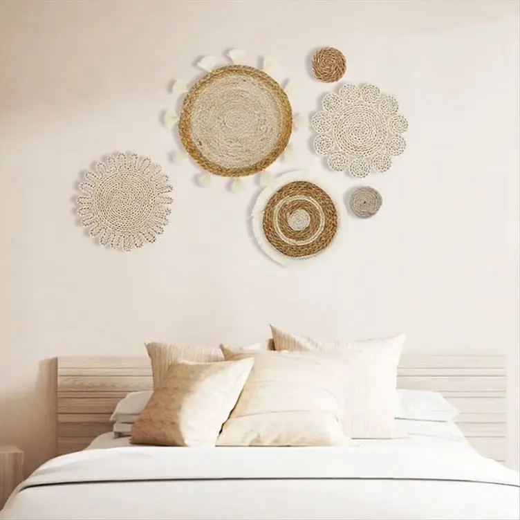 Homo Декор Бохо панели Bohe Basketwall Bohem Decore Decors комнаты Diy Macrame Nordic стены РАТАН ротанг тренд подвесное искусство
