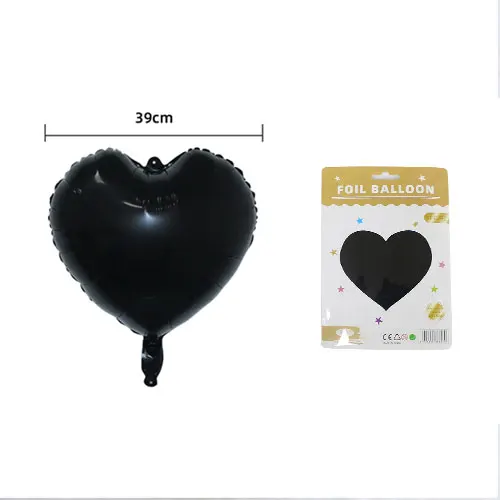 BONA Balloons 18 Inches Pack With Straw Love Mini Heart Balloon 10 Inch Kits Party Backdrop Decoration Anniversary Foil Balloons