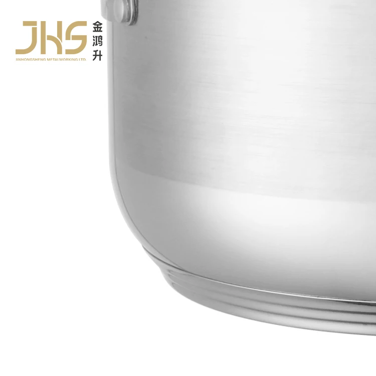 Factory price high quality soup pot kitchen cooking cookware set stainless steel pots casserole With Steel Lid