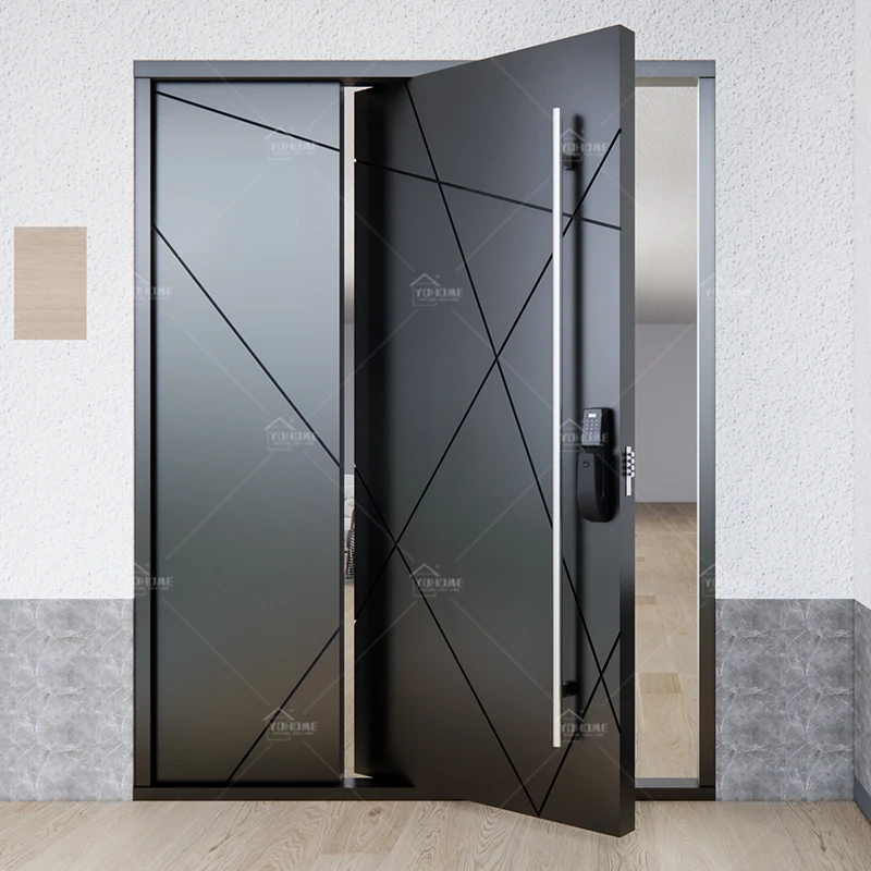 Foshan top manufacturer high quality pivot external security door extra heavy pivot armoured doors entry bulletproof door