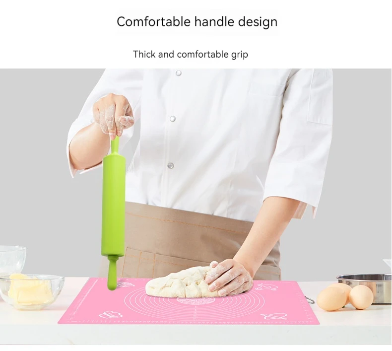 Silicone Rolling Pin for Home Baking & Pastry Various Sizes for Dumpling Wrapper and Dough-Baking Tool
