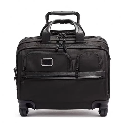 Custom Nylon Rolling Laptop Case Wheeled Briefcase Boarding Suitcase17-inch Travel Duffle Weekend Bag Luggage Bag for Men Women