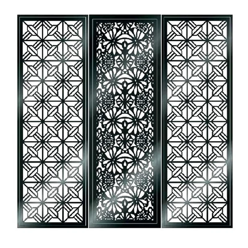 Laser Cutting Metal Golden Stainless Steel Home Screen Paravent Room Divider
