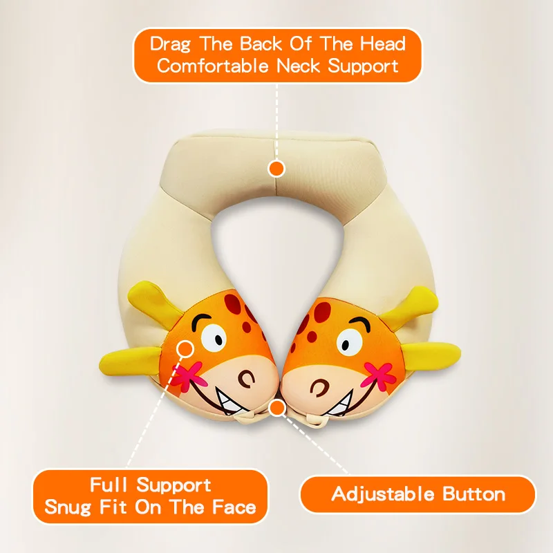 Wholesale Customized  Kids Children Neck Pillow Headrest U-shape Soft Travel Neck Protection Support Airplane Camping Car Pillow