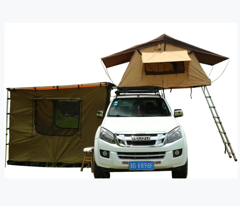 Waterproof Canvas 2.5m*2.5 CAR Awning Extension with Sidewalls Four-season Tent Total Waterproof 650G PVC Oxford 400G Canvas