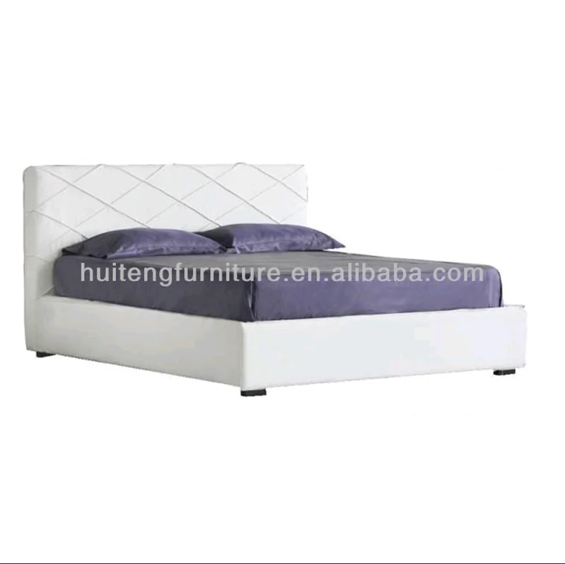 Hot Sale Modern Style Design King Double Size  upholstered bed Leather Platform Bed with Headboard