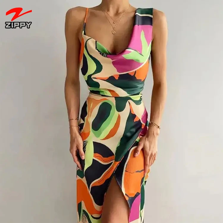 wholesale cotton floral print graduation mini evening grown dress for ladies new fashion 2022