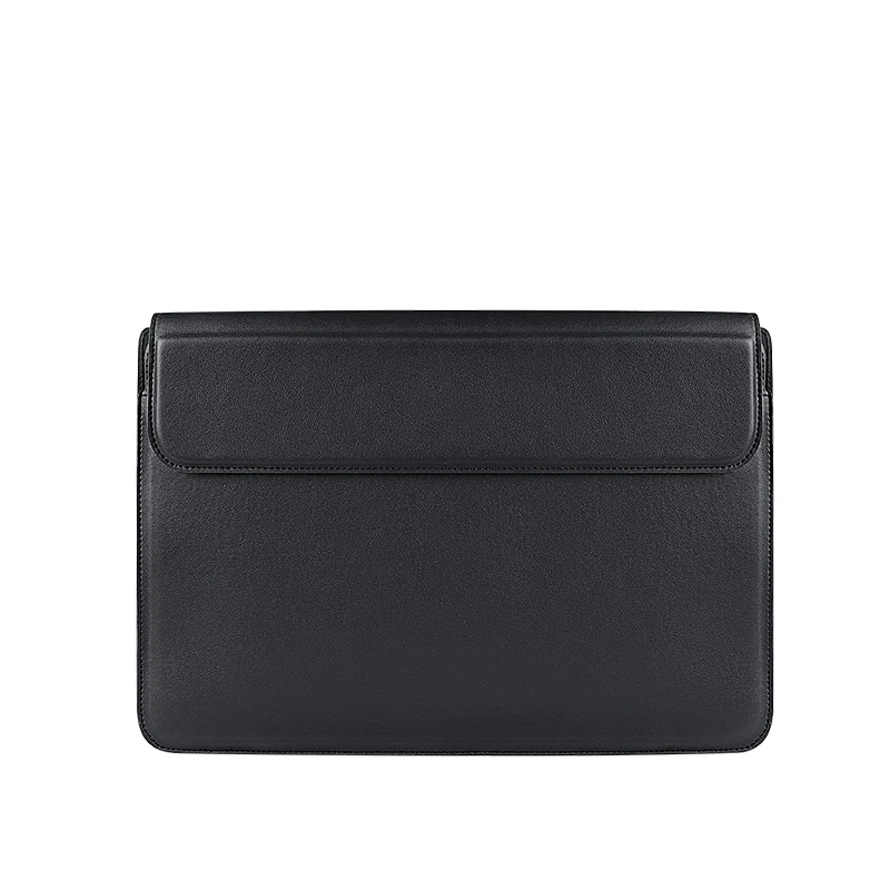 Factory Direct Low MOQ PU Leather Laptop Sleeve Cover 13,13.3,14.1-154 inch Ultra-thin Computer Notebook Bag with Stand Function