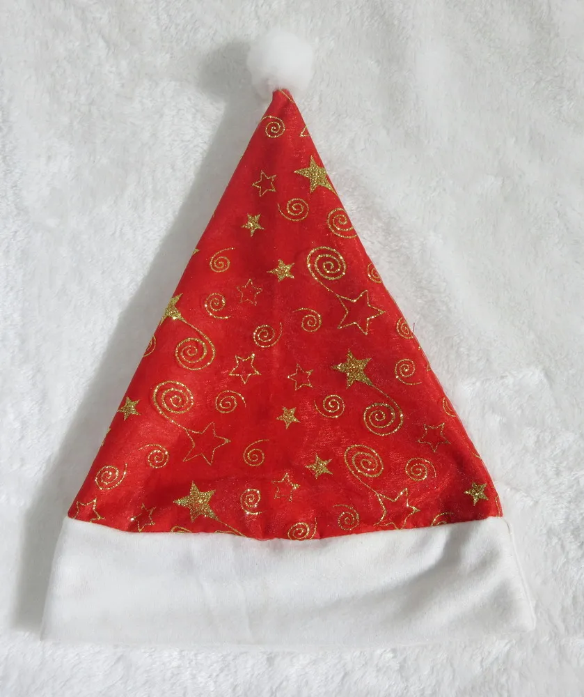 Wholesale Cheap Promotion Non-woven Christmas Party Hat Unisex Adult Felt Classic Santa Hat
