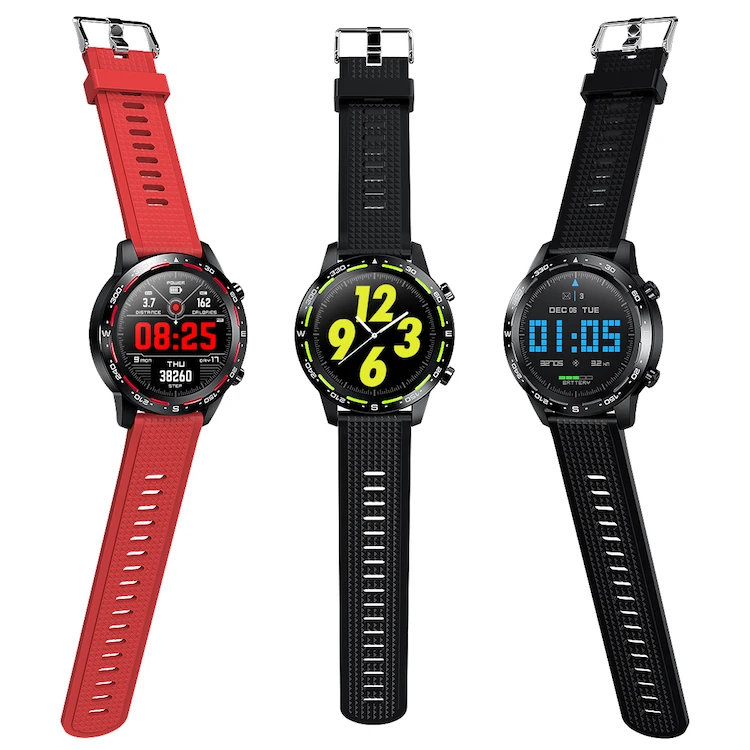 Round smartwatches L12 big full touch screen 1.54 inch bloodpressure  heart rate smart watch ip68 swimming ecg fitness tracker